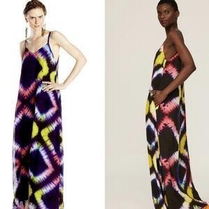 Busayo Colorful Tie Dye Maxi Slip Dress XS